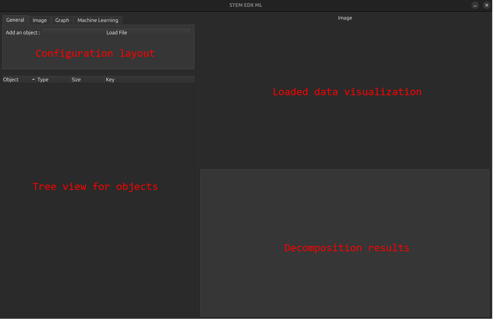Initial view of the interface